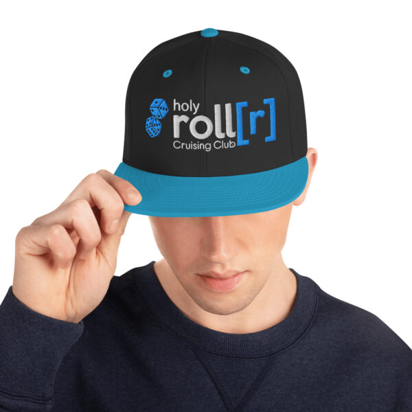 holy roll[r] cruising club BLUE DICE Hat - Image 32